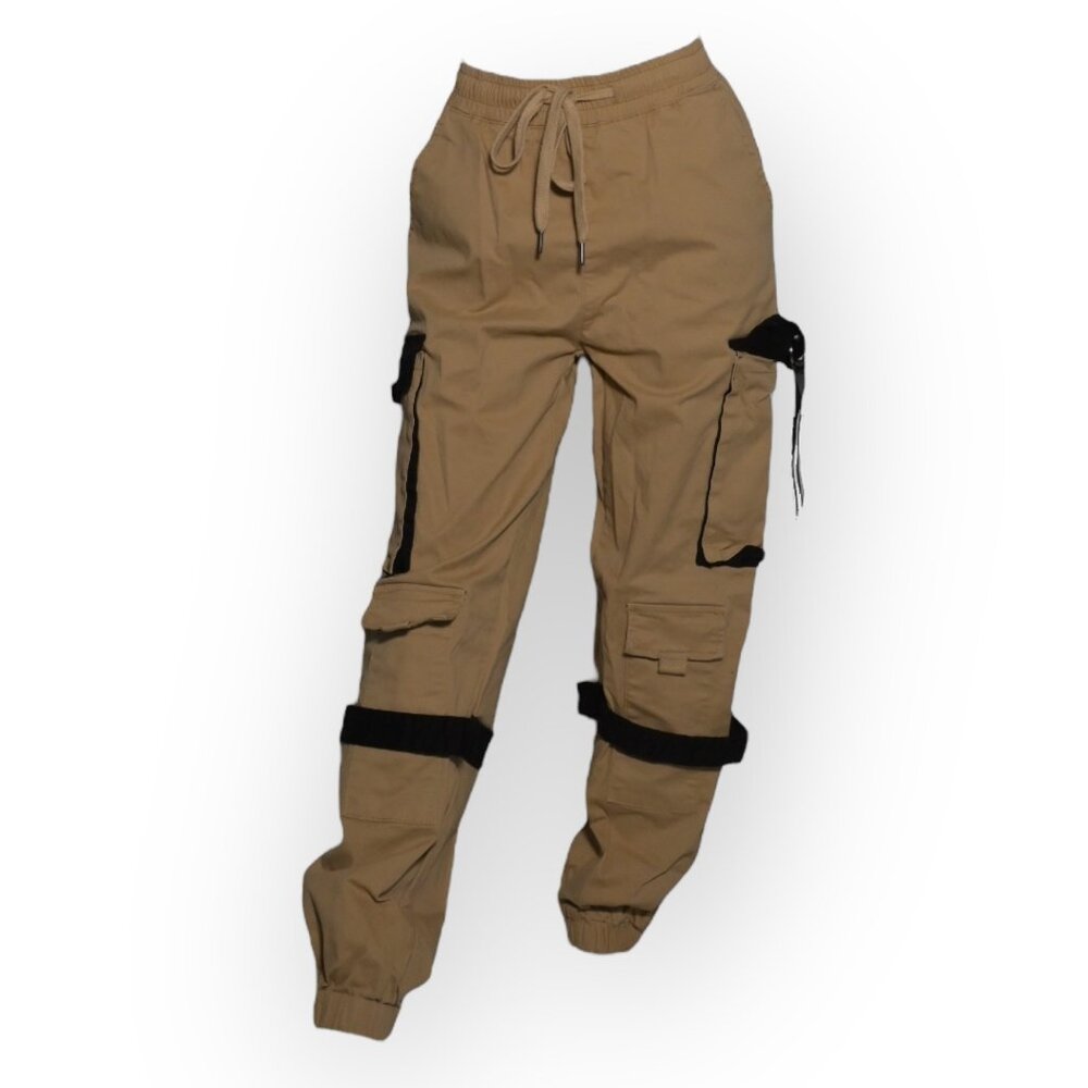 Tan Cargo Jogger Pants